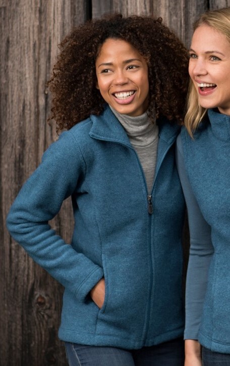 Kapuzenjacke Wollfleece Damen Engel Wollfleece Jacke ENGEL