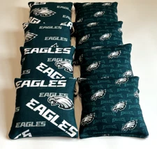 PHILADELPHIA EAGLES CORNHOLE BEAN BAGS 8 ALL WEATHER BAG TOSS CORN HOLE BAGS