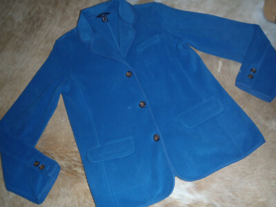 Lands End Women's Blazer Jacket Blue Size S Second Hand Look!!