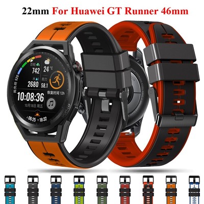 22mm Silicone Watchband For Huawei Watch GT 2 3 Runner GT3 Pro Sport Band Strap