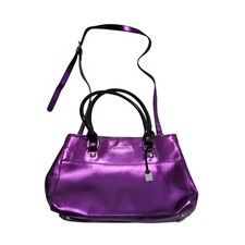 Younique Purple Leather Shoulder Hand Bag Uk Women's Size 14.5" x 11"