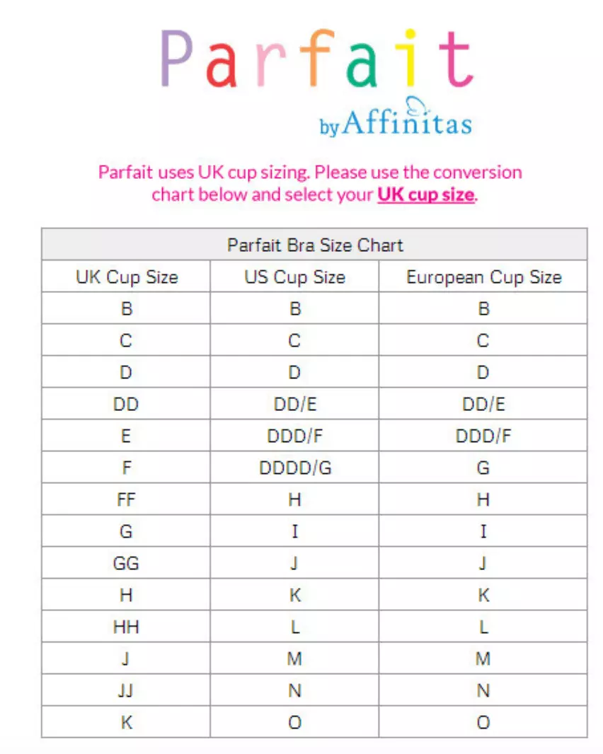 Women s Bra Parfait by Affinitas Bra Full Bust Sizes Cup 30 40 Band Size Lace