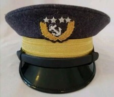 US Civil War Confederate Naval Admiral General Officers Wool Visor Hat Cap Kepi