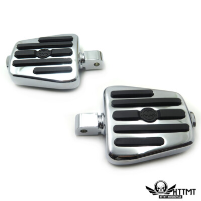 Mini Wing Skull peg Footpegs For Yamaha Road Star Warrior 2002-2009 Front 2008