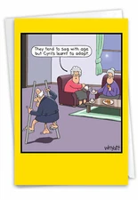 1 Funny Birthday Greeting Card  - Bday Stilts - Envelope Included, US-Made