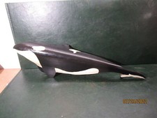Handmade 24" Wooden Orca Statue Signed by Artist 2013
