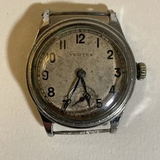 Vertex Hand Wind Vintage Watch Blued Hands Sub Seconds Swiss Made Solid Bars