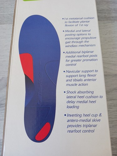 Trio Full Length Triplanar Rearfoot Inverting Orthotic Large 9 - 10.5 TalarMade - Picture 7 of 18