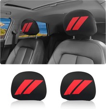 2PCS Car Headrest Cover Soft Polyester,Stylish Headrest Covers for Cars as Headr