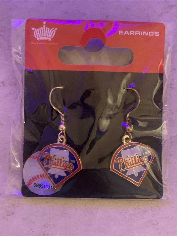Philadelphia Phillies MLB J-Hook Logo Earrings - Image 2 of 3