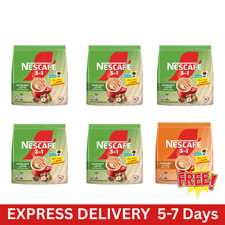 5 Packs NESCAFE 3in1 Hazelnut Instant Coffee Mix 75 Sticks 1725g Free Caramel