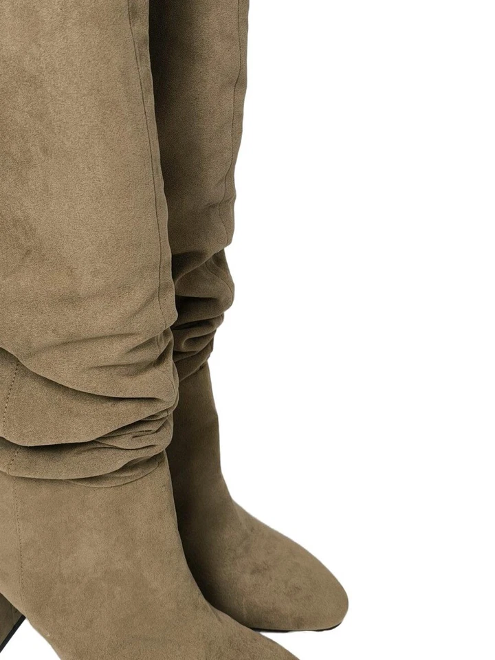 H&M Botas sobre la rodilla Mujeres Botas altas Talla EU 40 marrón look casual - Imagen 3 de 4