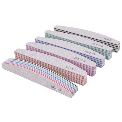 Nail Art Tool: 10Pcs Double-Sided Nail Files Buffer 80/150/240 Grit
