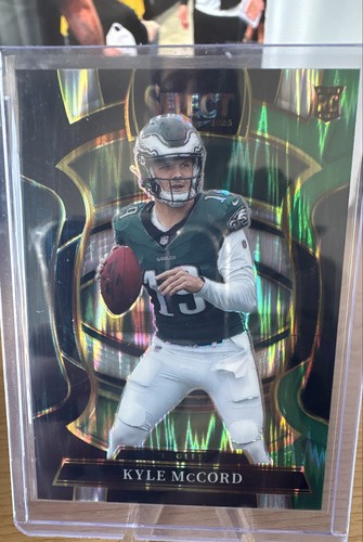 2025 Panini Select - Concourse Kyle McCord #91 Black & Green Shock Prizm (RC)