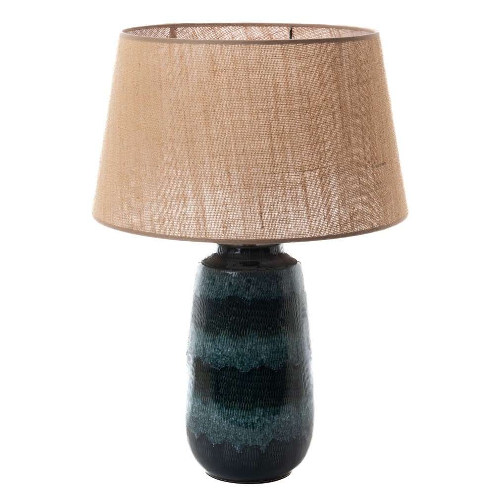 Lampe Milos grès 64 cm avec abat-jour pour éclairer un grand buffet
