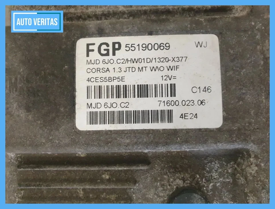 Engine control unit Control unit 55190069 7160002306 MJD6JOC2 Opel Corsa 1.3 JTD - Image 4 of 4