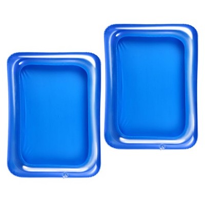  2PCS Sommer Aufblasbare Servierbar Pool Party Buffet Getränkekühler Schwimmende
