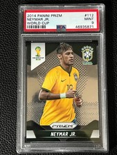 Neymar Jr Brazil 2014 Panini Prizm World Cup #112 PSA 9 Mint