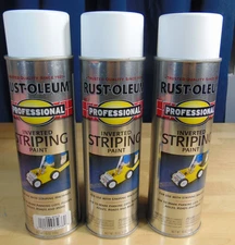Rust-Oleum 2593 White Inverted Striping Spray Paint 18oz –  Pack of 3