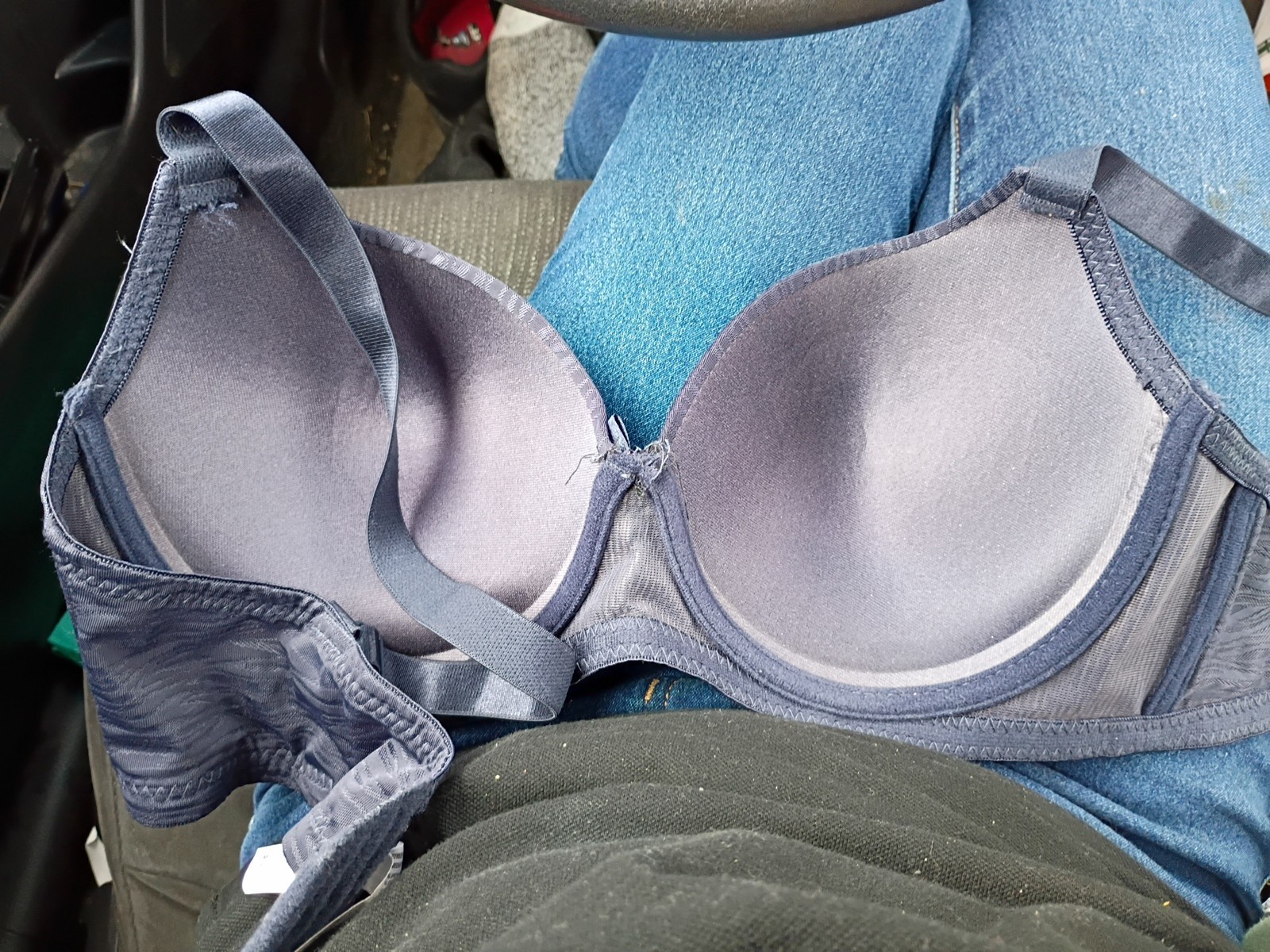 Sofra Bra Blue 36D Full Coverage Padded Underwire… - image 2