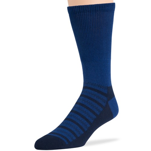 Men Cotton Diabetic Seamless Crew Socks L-XL 5 Pack Brown Blue Beige Navy Khaki - 第 48/51 張圖片