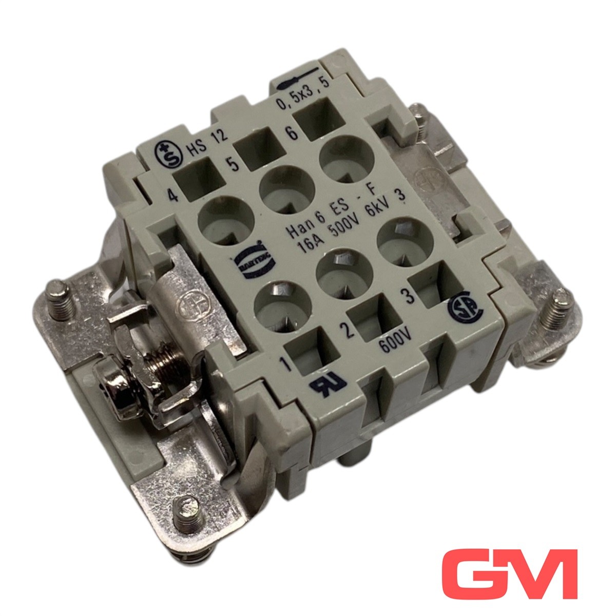 Harting Female Insert 09330062716 Han 6 Es-F 16A 500V 6Kv