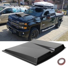 Carbon Look Air Flow Intake Hood Scoop Cover For Chevy Silverado 1500 2500 3500