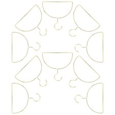 10 PCS Clothes Metal Coat Hanger Semi Circular Closet Organizer Heavy Duty