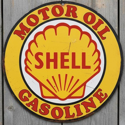 #ad #ad Shell Motor Oil amp; Gasoline 8quot; Diameter Vintage Novelty Metal Sign Made In USA $14.49