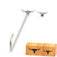 2Pcs Mini 1"  1.3" Branding Irons, Longhorn Head Custom Wood Branding Iron P...