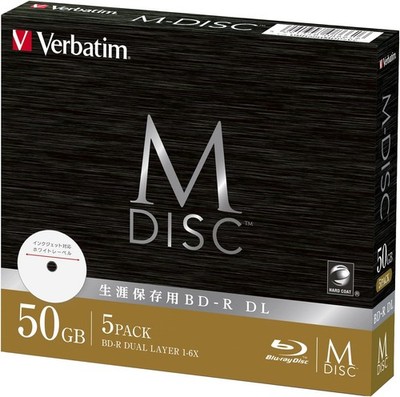 Verbatim DBR50RMDP5V2 Bar Bay Tum Verbatim Long-term storage M-DISC BD-R DL 1-6x