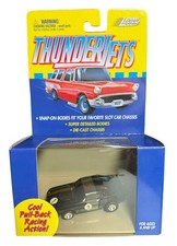 Johnny Lightning ThunderJets Ford Mustang HO Scale Pull Back Black 1 NEW