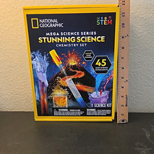 National Geographic Mega Science Chemistry Set, 45 Experiments, Age 8