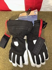 NEW! Hestra Alpine Pro Patrol Gauntlet Ski Women's Gloves White/Black  8 Large