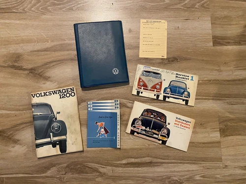 1963 VW Bug Owners Manual Service Booklet Owners Manual Dealer Guide & Pouch Lot