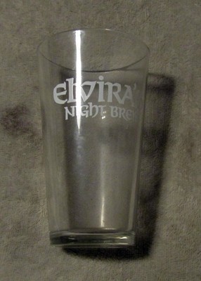 Elvira Night Brew - 16 oz Pint Beer Glass - Cassandra Peterson beer brand