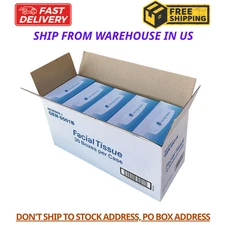 GEN Facial Tissue, 2-Ply, White, Flat Box, 100 Sheets/Box, 30 Boxes/Carton