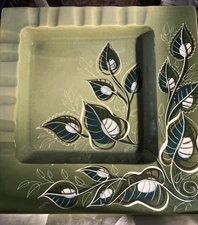 Sasha Brastoff Large MCM Chartreuse Green Ashtray