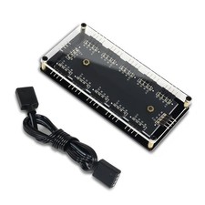 12V 4Pin RGB LED Hub 11 Way Splitter Controller Acrylic Shell PC Motherboard