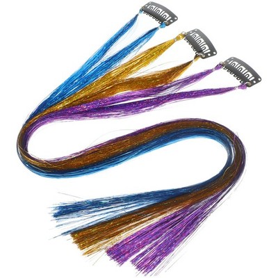  6 Pcs Glitzer Extensions Haare Glitzer-haarverlängerungen Funkeln
