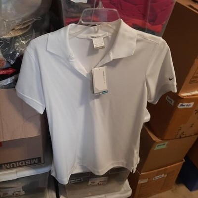 NEW TAG ! NikeGolf Women Polo Dri-Fit White Size M
