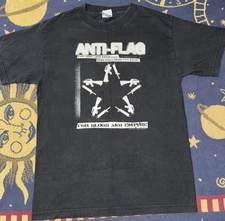 Vintage Y2K 2006 Anti-Flag The Blood Clots The Empire Burns T-Shirt Size Small