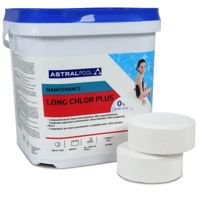 Pool 250g Chlortab organisch langsam löslich 5,0 kg Astralpool Long Chlor Plus