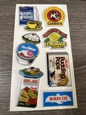 Vintage Gordy Puffy Stickers General Foods NOS 1980's Maxwell House cool whip