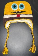 SpongeBob SquarePants Tassel Beanie Hat Yellow Knit Winter Cap Nickelodeon