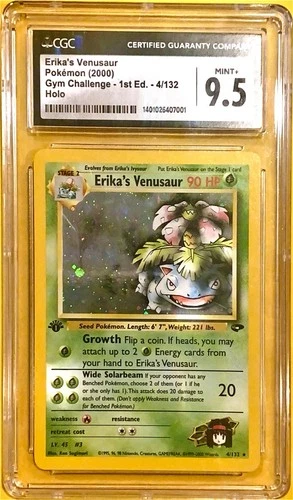 Pokemon Erika's Venusaur Gym Challenge 1st Edition Holo Rare #4 CGC 9.5 Mint