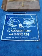 Vintage GC Electronics Alignment Mirror  Sign Television Repair Shop With Box
