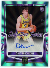 2024-25 Donruss Dalton Knecht JERSEY MATCH Signature Teal Holo Laser Auto 04/15