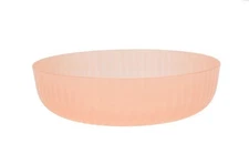 Set of 4 | MAINSTAYS Plastic 42oz Dinner Bowls, Round Swirl Translucent • Pink