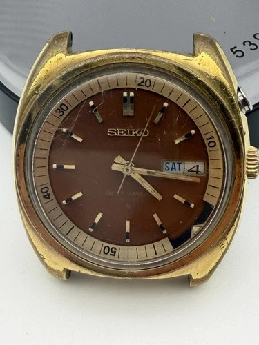 Vtg Seiko 4006-6037 Bell-Matic Men's 37mm Watch Automatic 17J Gold Dial